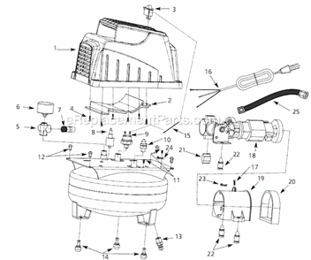 Page A Diagram and Parts List for FP202999DQ 2005 Campbell Hausfeld Compressor